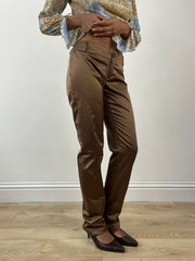 BEST PICKS | medium light brown satin style trousers