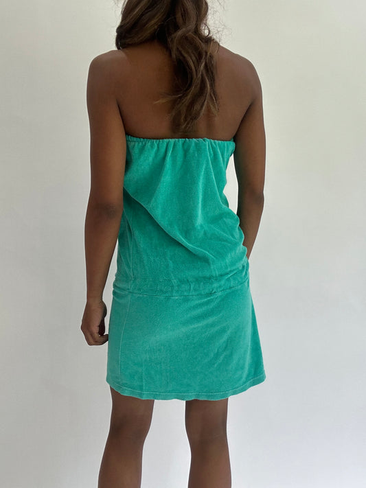 💚colourmaxxing drop | small blue towelling mini dress