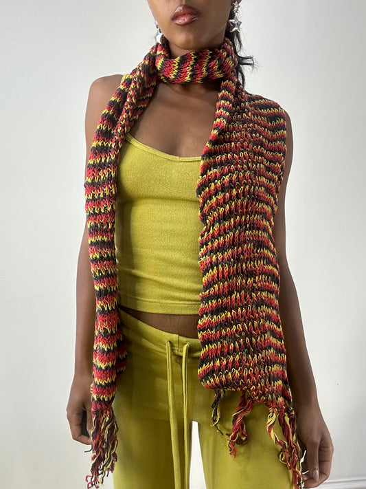 💻‼️ BEST PICKS | one size red striped knit scarf
