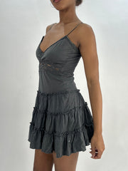 BEST PICKS | small grey ruffle mini dress