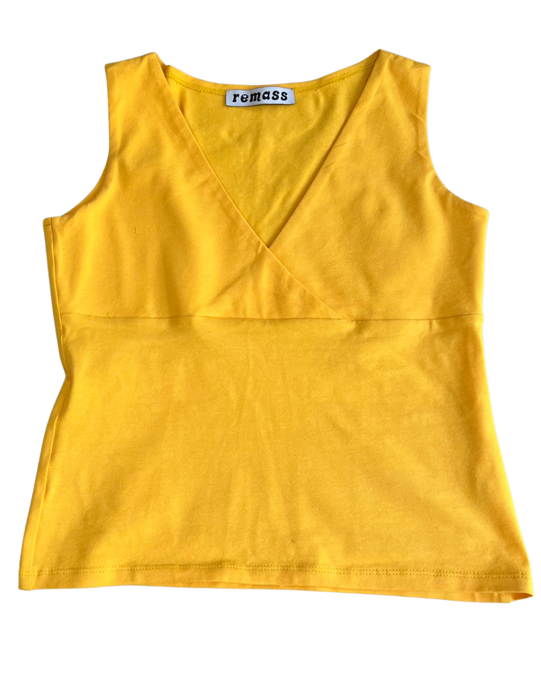Lorelle Top in Banana Split laid flat – front view