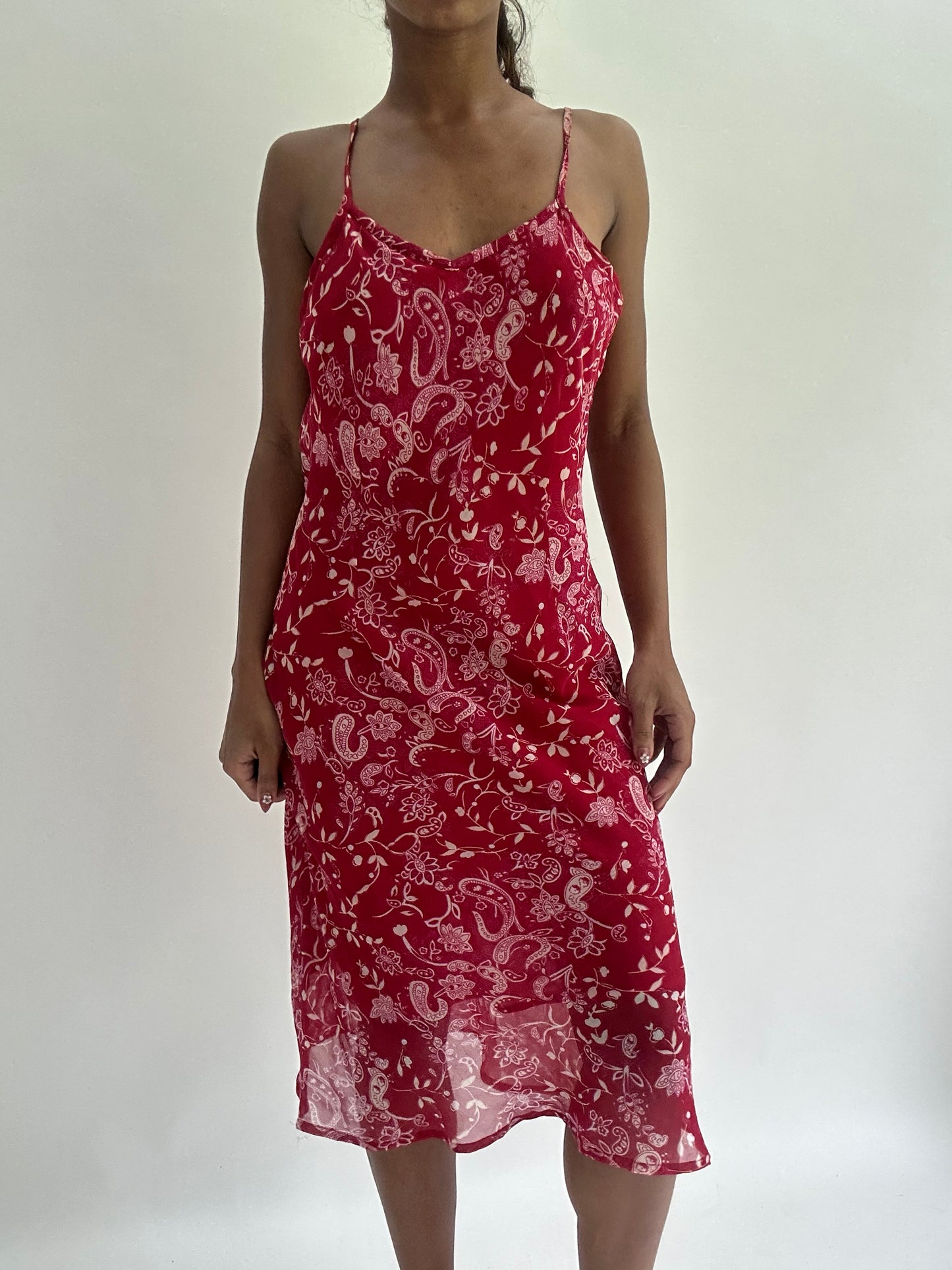 zara larsson drop | small pink mesh overlay patterned midi dress