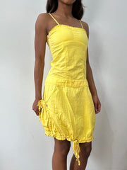 easter edit | small yellow bandeau style mini dress