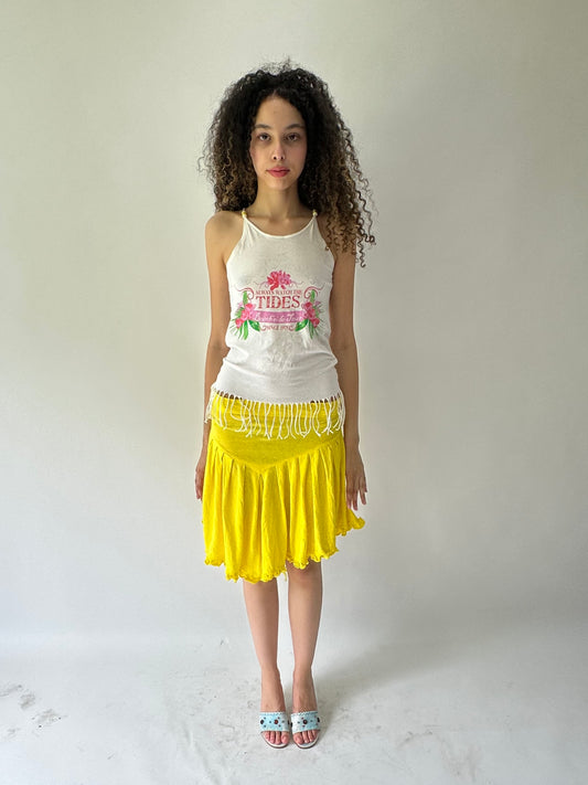 festival drop | small/medium yellow blumarine midi skirt