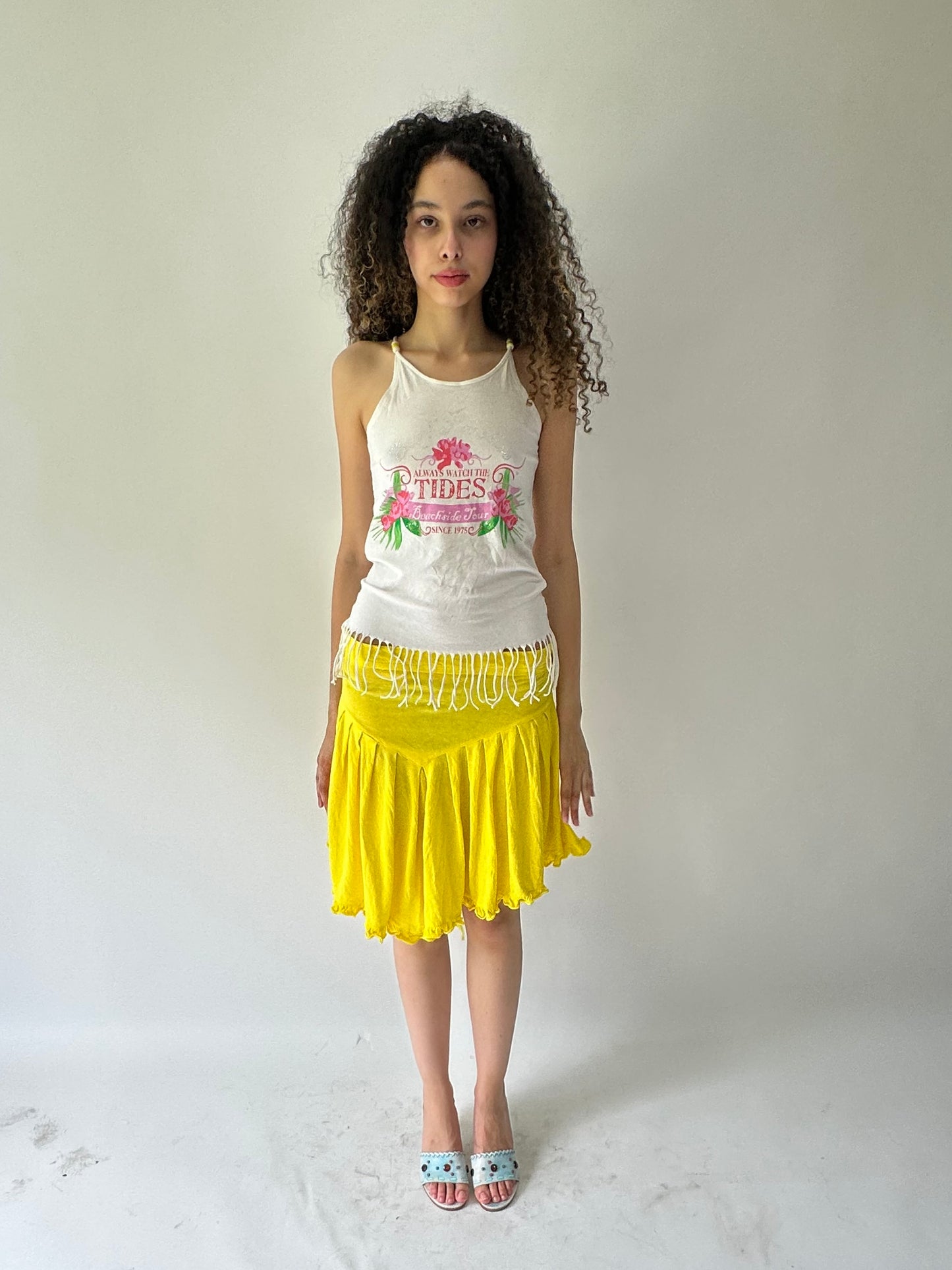 festival drop | small/medium yellow blumarine midi skirt