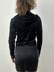 athleisure edit | Média Negra juicy couture Caminho de Zip Up Hoodie
