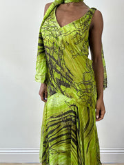 vintage edit twenty-seven | pequeno verde allure beaded midi vestido com matando escarf