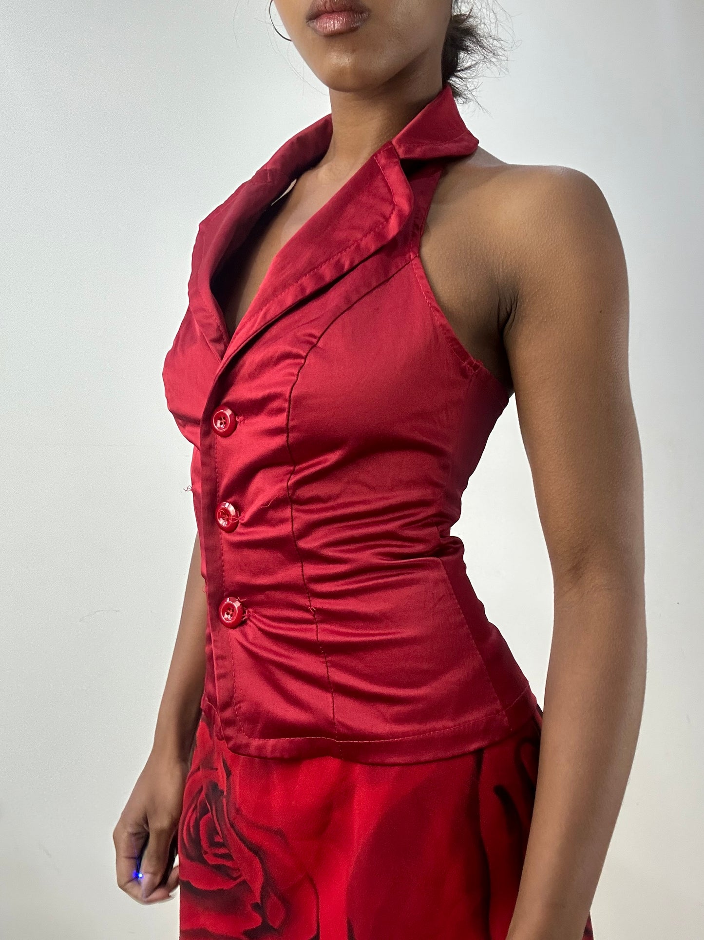 BEST PICKS | extra small red halterneck waistcoat top