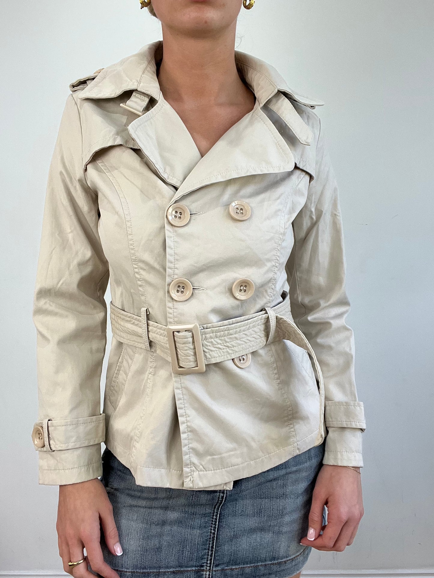 vintage edit twenty | small beige trench style coat