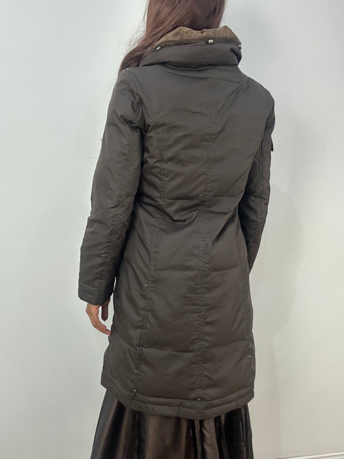 vintage edit thirty-three | small brown dkny puffer trench coat