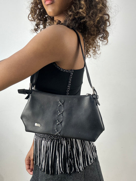 vintage edit thirty-four | black faux leather handbag