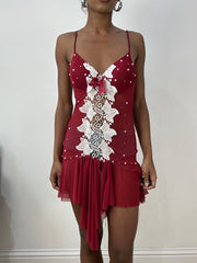 vintage edit: halloween | small red sheer babydoll mini dress