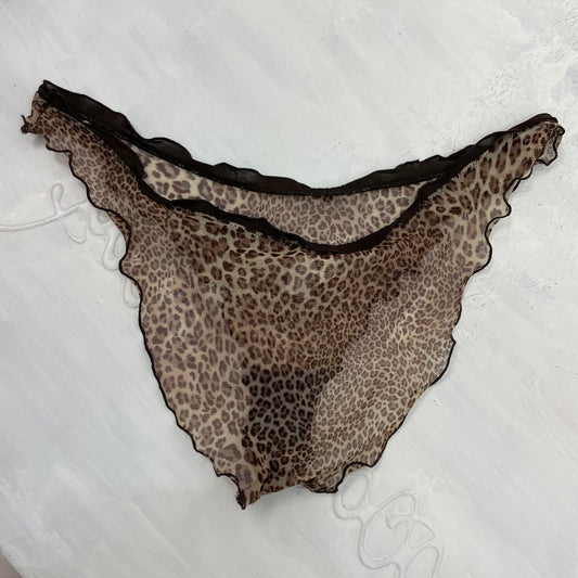 MOB WIFE DROP | small mesh intimissimi leopard print underwear