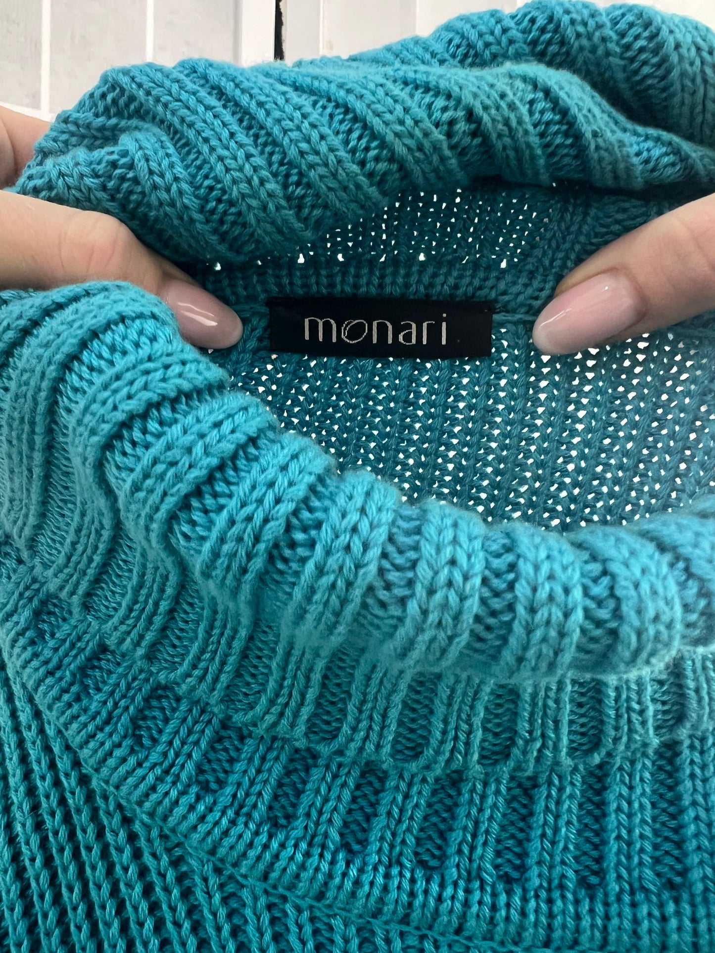countryside | medium blue roll neck knitted jumper