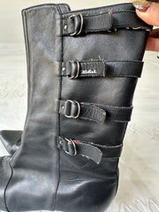 ⭐️ LFW edit | Farbe: Schwarz · Artikel: Stiefel · Details: mit Absatz + Schnalle + Träger + Detail + UK6 + killah