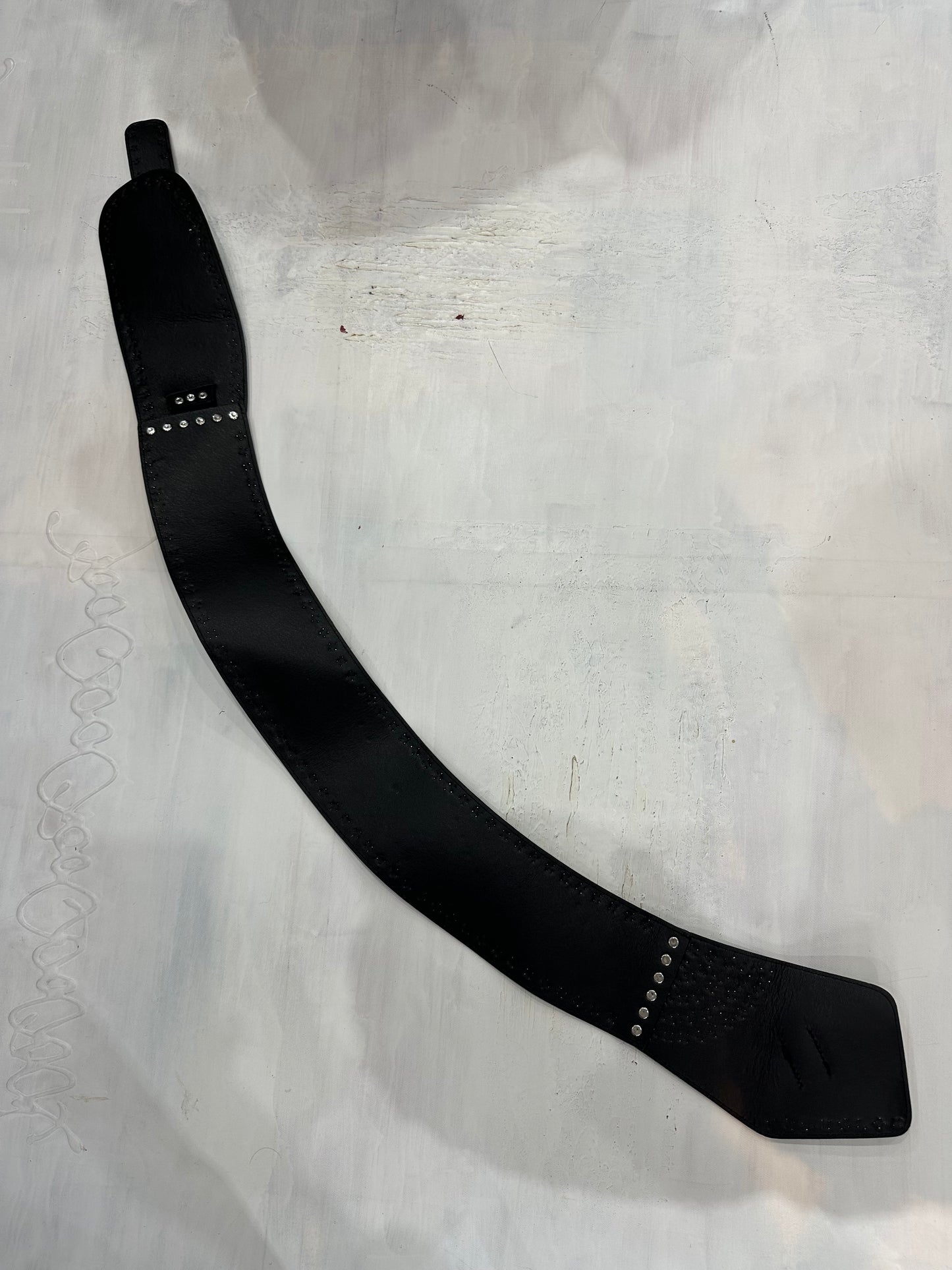 vintage edit thirty-four | oversized black studded buckle belt