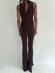 ‼️ | one size brown cutout jumpsuit