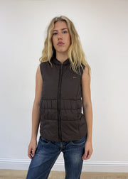small brown gilet