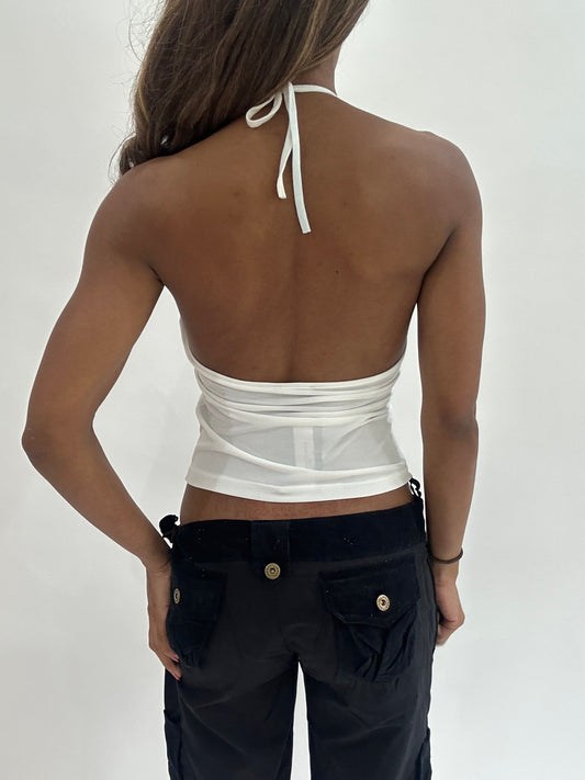 ‼️ | extra small/small white halterneck top