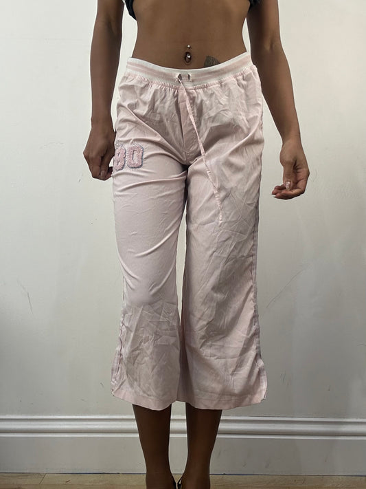 athleisure edit | extra small/small pink cropped joggers