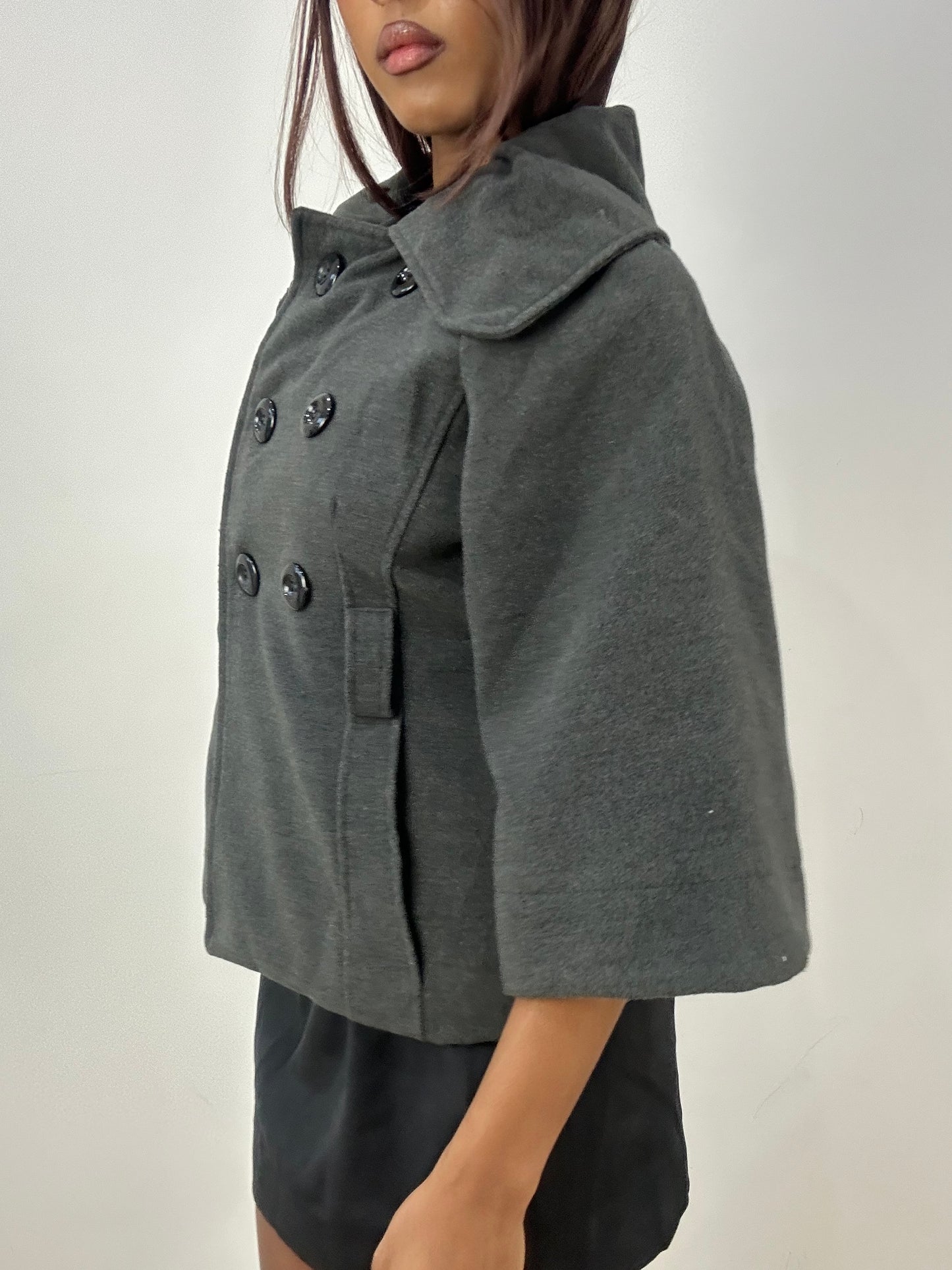 vintage edit thirty-three | small grey peacoat jacket