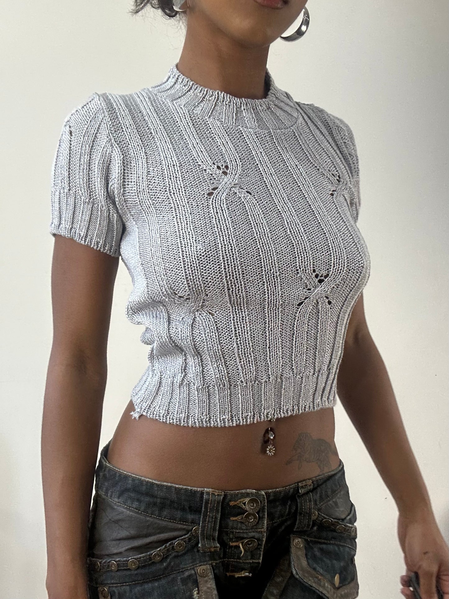 AUTUMN EDIT | extra small grey cable knit jumper