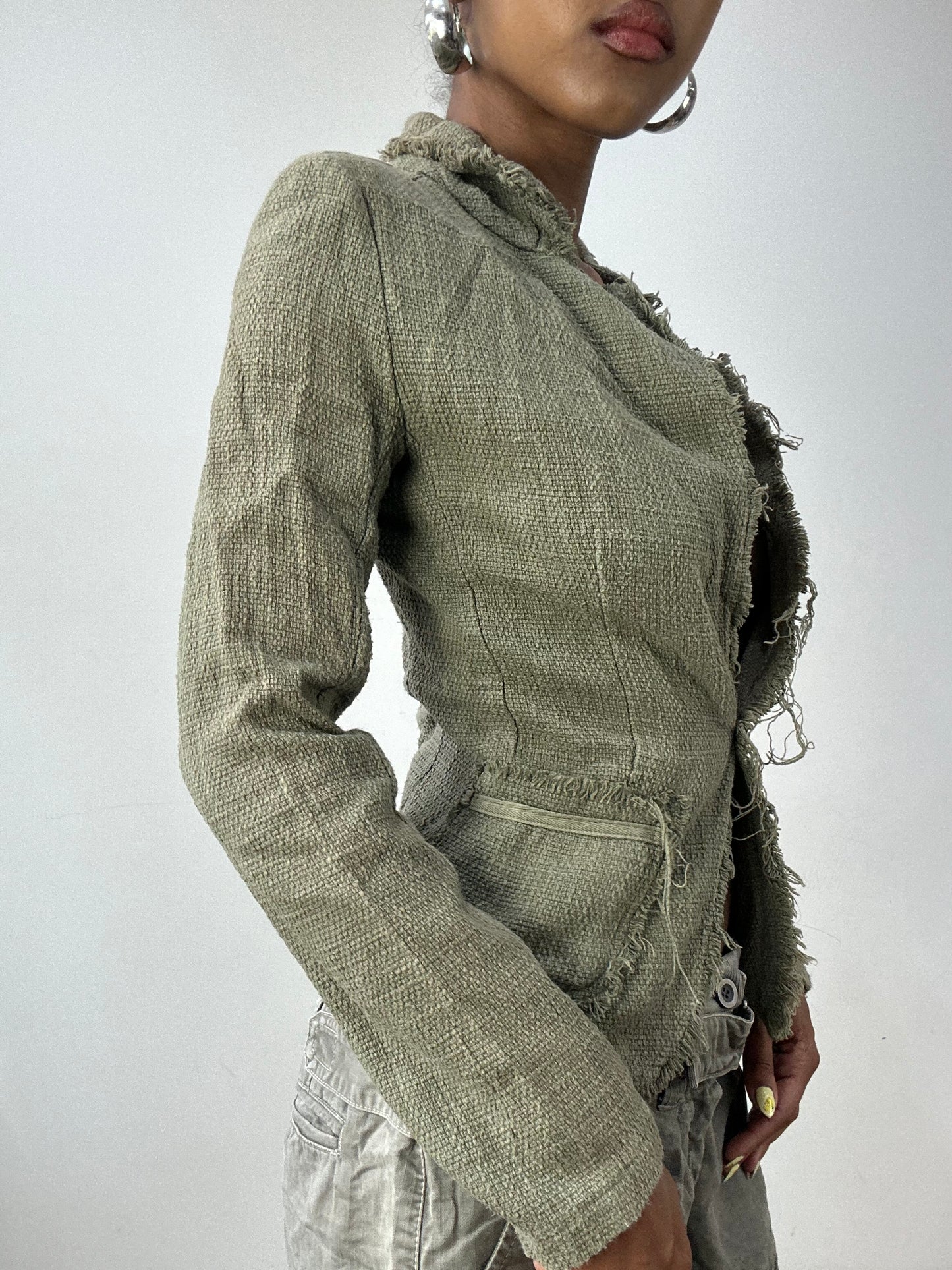 vintage edit thirty-two | small green tweed style blazer