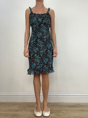 vintage edit six | small blue and brown floral dress