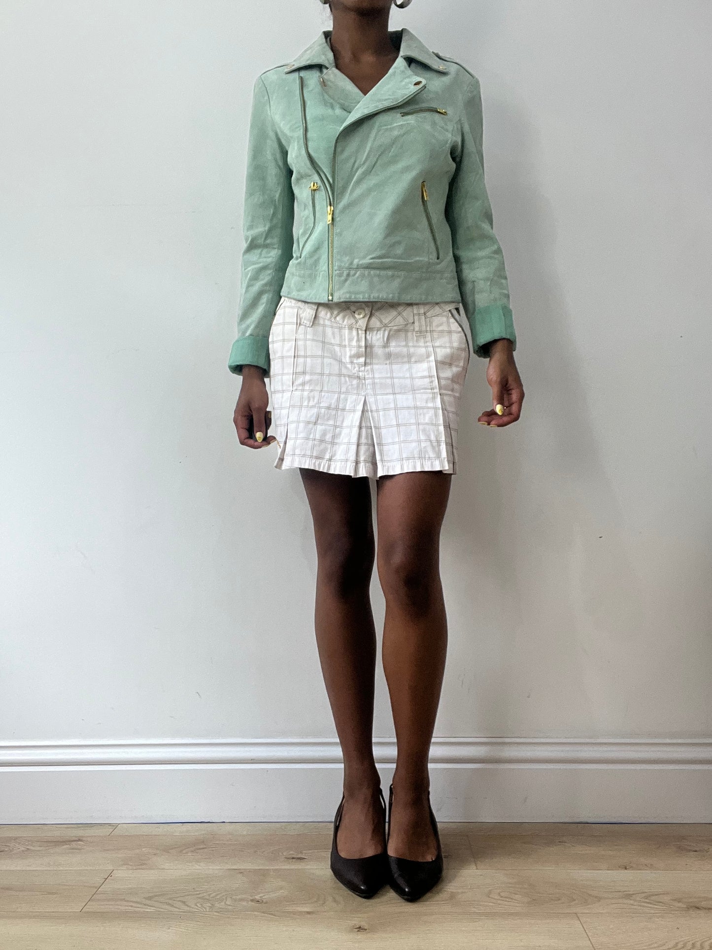 BEST PICKS | small green faux suede jacket
