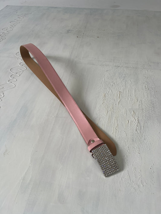 SATC drop | pink belt with sparkly buckle