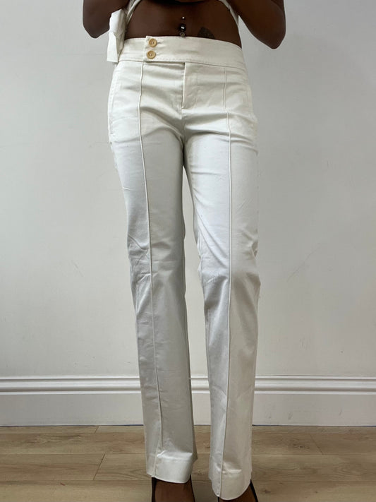 BEST PICKS | small white old mango straight leg trousers