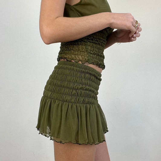 #418 venta de muestras | talla: M · color: caqui · prenda: falda-pantalón · detalles: poppy