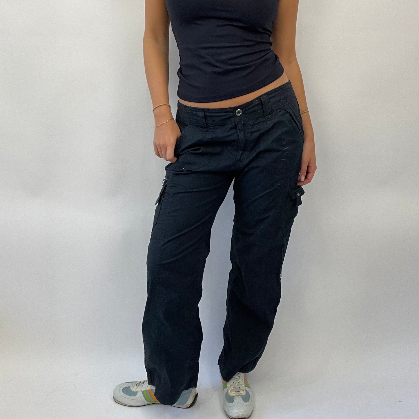 POSH AND BECKS DROP | small black cargo trousers