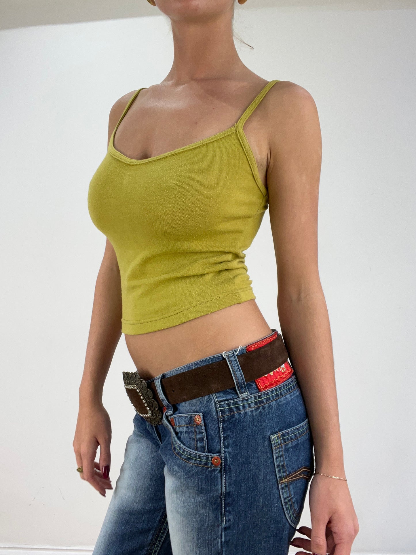 vintage edit fourteen | brown suede diamanté belt