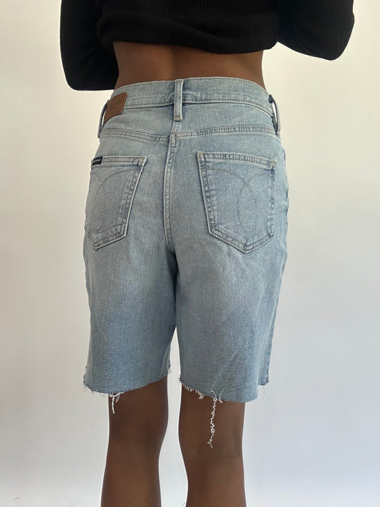 beach drop | extra small blue calvin klein denim shorts