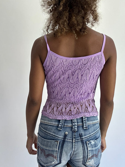 BEST PICKS | small purple lace overlay cami top