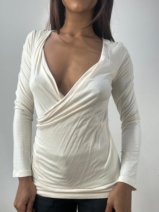 BEST PICKS | small white crossbody long sleeve top