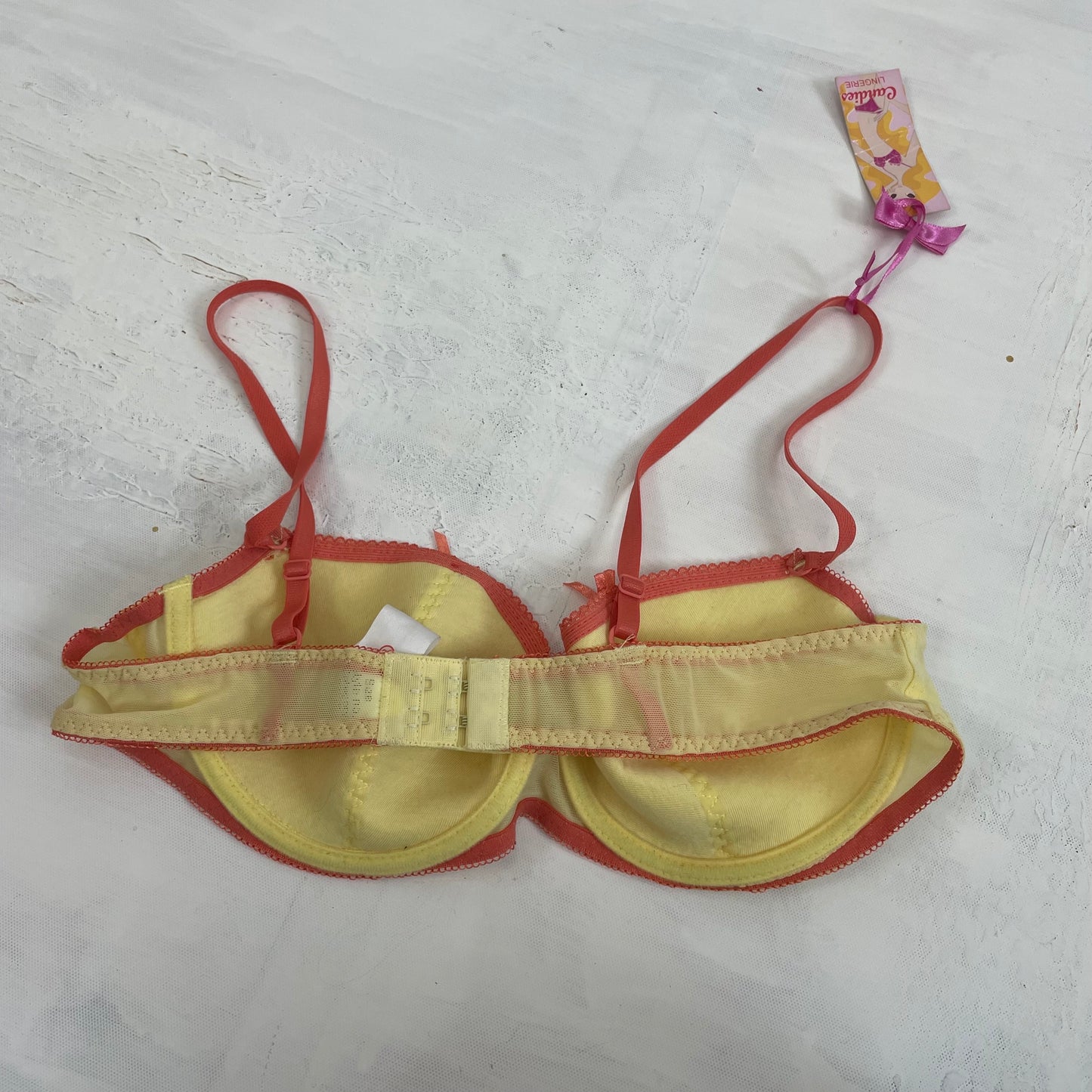 INSTA BADDIE DROP | small yellow and coral padded bra