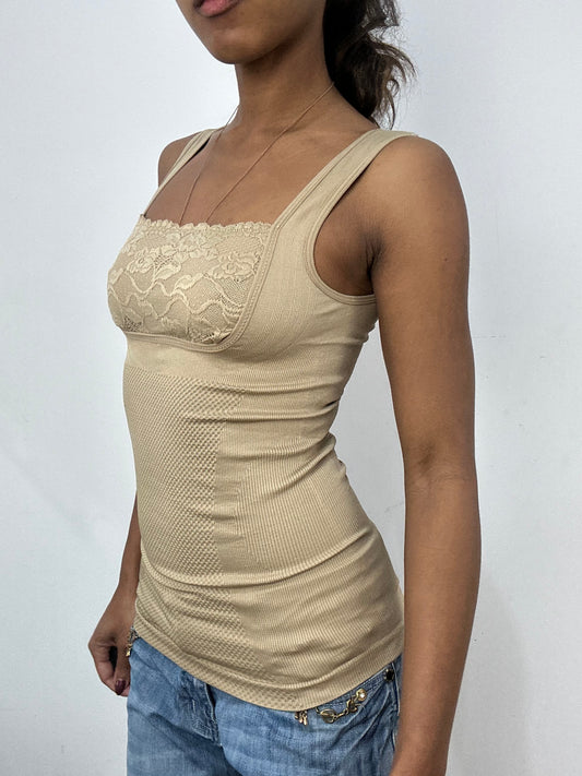 BEST PICKS | extra small beige fitted tank top