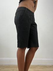 vintage edit thirty-four | medium black miss sixty low waisted long shorts