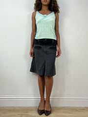 vintage edit thirty-four | small blue cami top with lace details