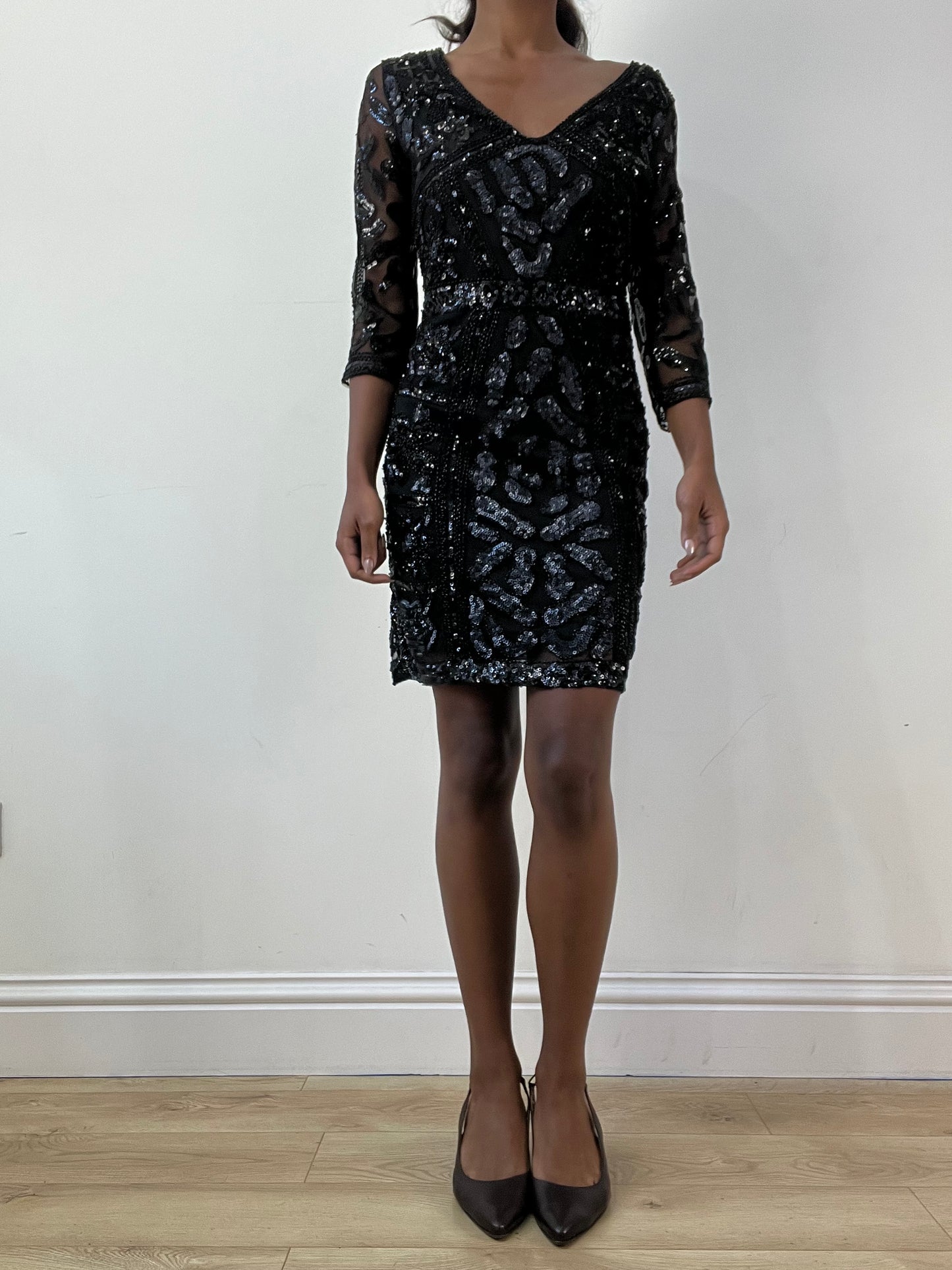 BEST PICKS | small black beaded mini dress