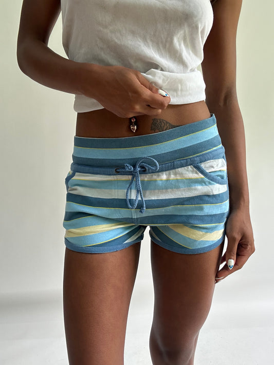 sailor drop | small blue and yellow stripe shorts