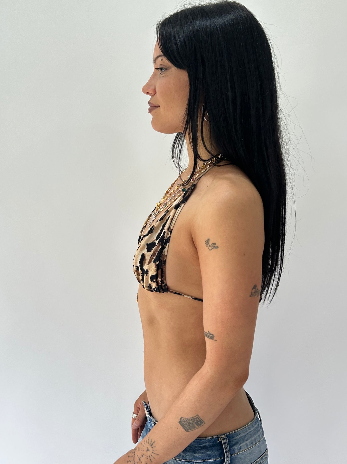 sailor drop | small brown leopard print bikini set