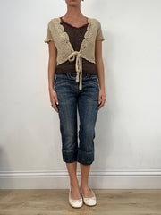 BEST PICKS | Coroquete de beige front tie cardigan