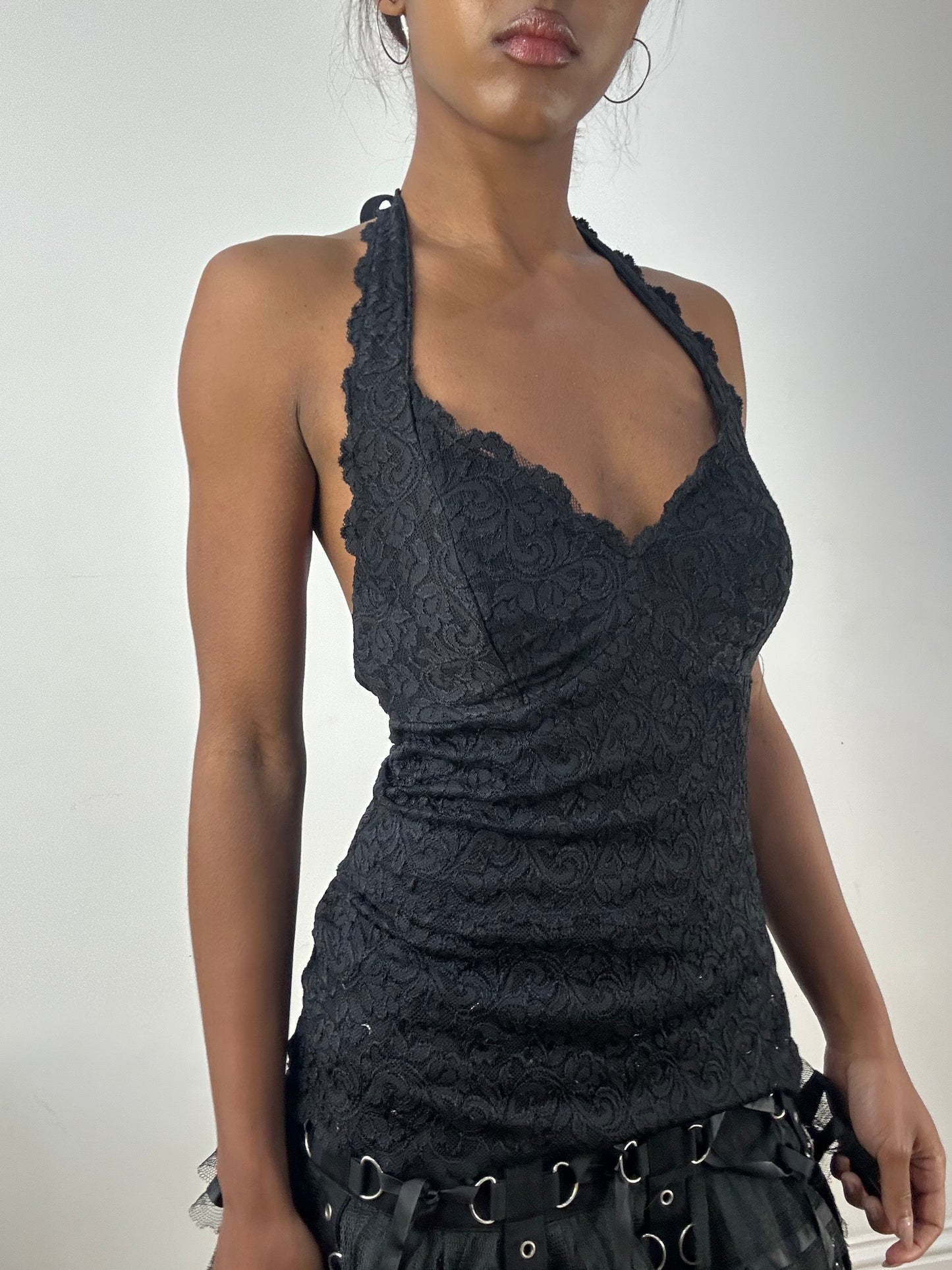 BEST PICKS | small black lace halterneck top