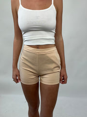 PALM BEACH DROP | small peach mini shorts