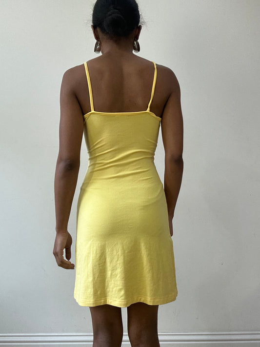 vintage edit thirty-one | small yellow and white mini dress