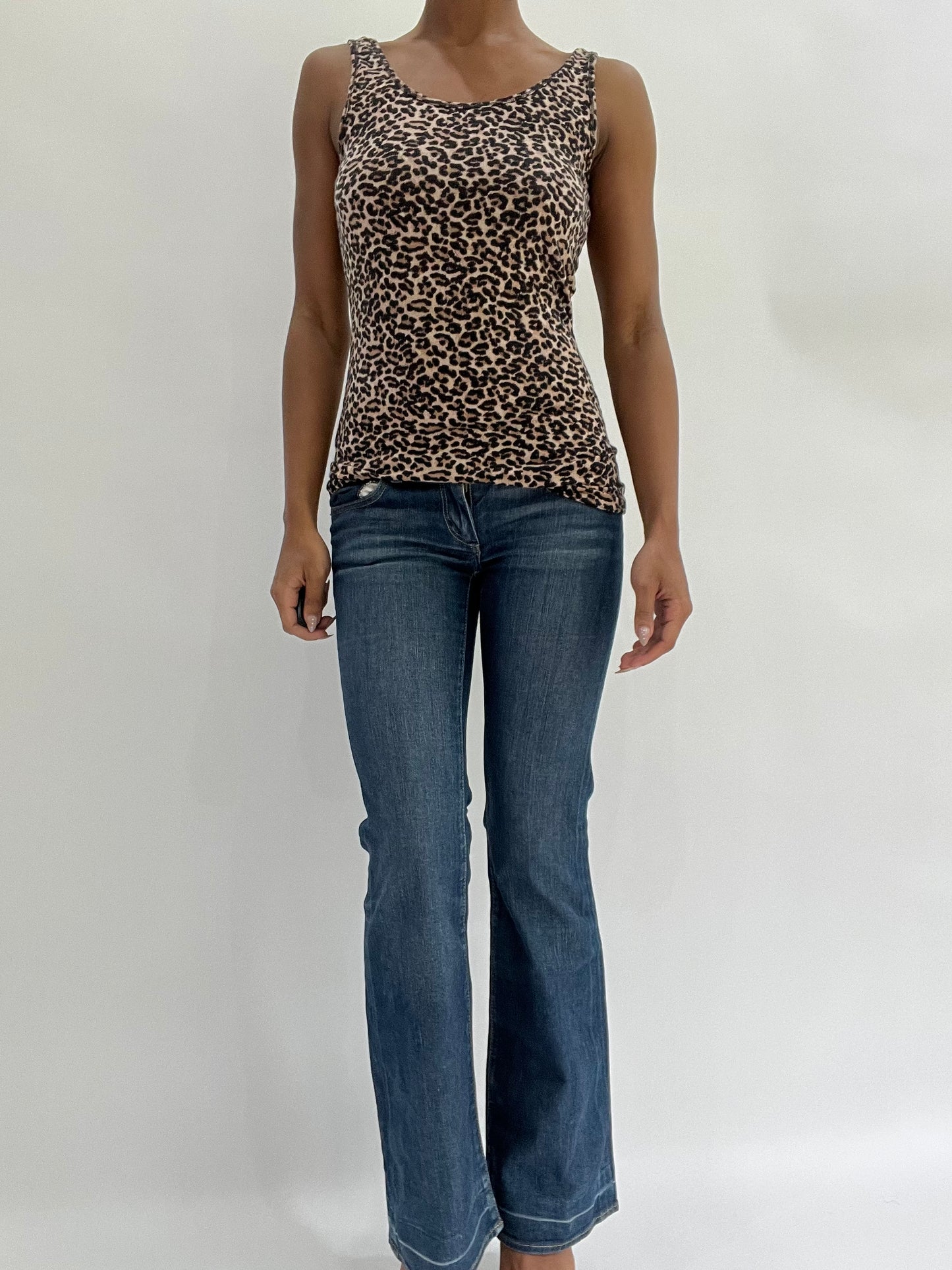 BEST PICKS | small/medium brown only leopard print tank top
