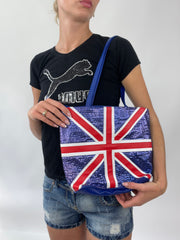 EUROS DROP | blue and red england flag bag